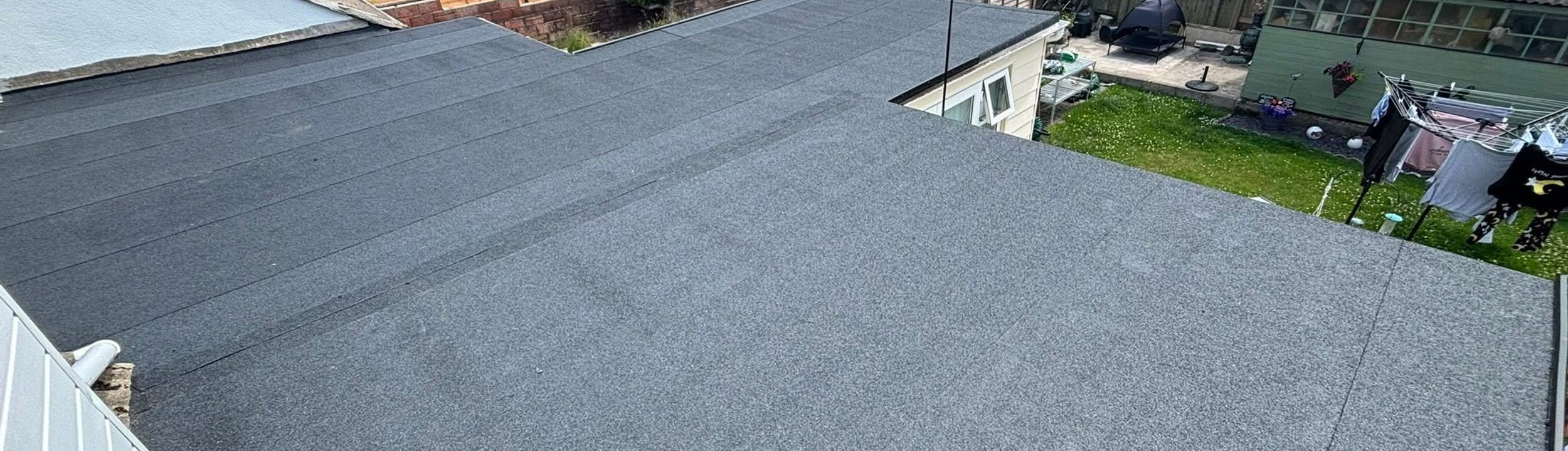 Finished flat roof on a residential property
